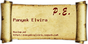 Panyek Elvira névjegykártya